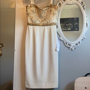 Ivory and Gold Dress